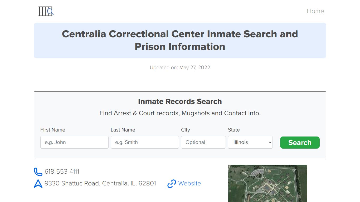 Centralia Correctional Center Inmate Search, Visitation ...