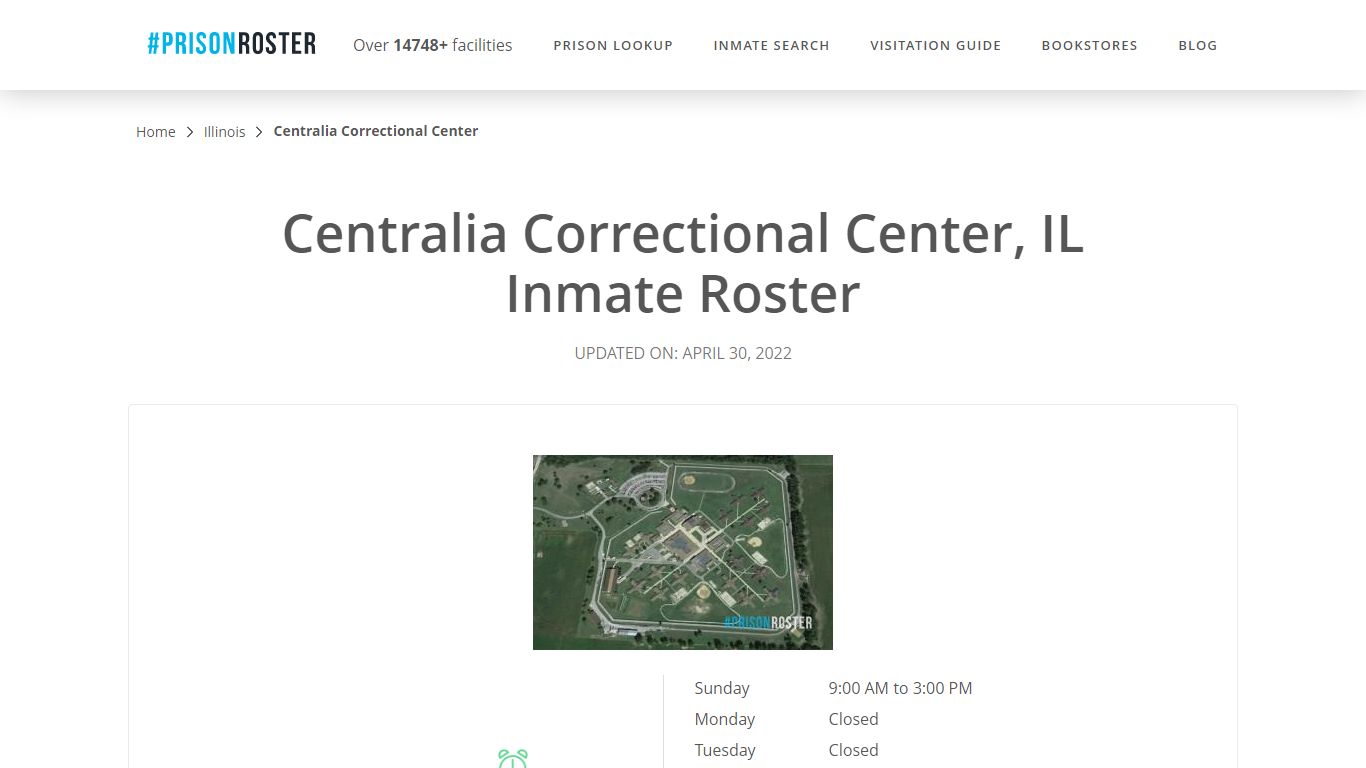 Centralia Correctional Center, IL Inmate Roster